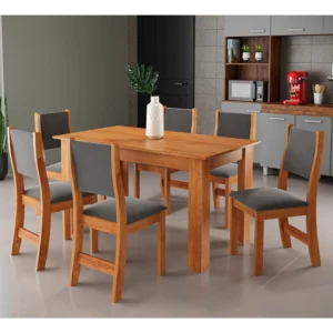 MESA JANTAR 1,37X0,75M C/4 CADEIRAS (REF.:10357)