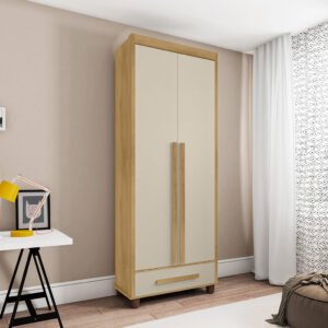 GUARDA ROUPA 2 PORTAS 0,85×2,25M COM PES (REF.:9659)