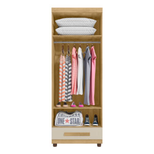 GUARDA ROUPA 2 PORTAS 0,85×2,25M COM PES (REF.:9659)